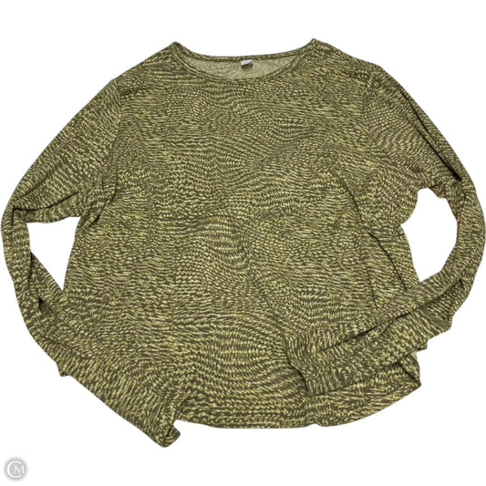 Athletic Top Long Sleeve Crewneck By Old Navy In Green, Size: 3x