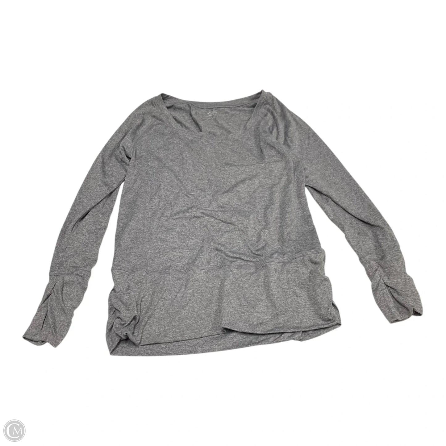 Athletic Top Long Sleeve Crewneck By Champion In Grey, Size: M
