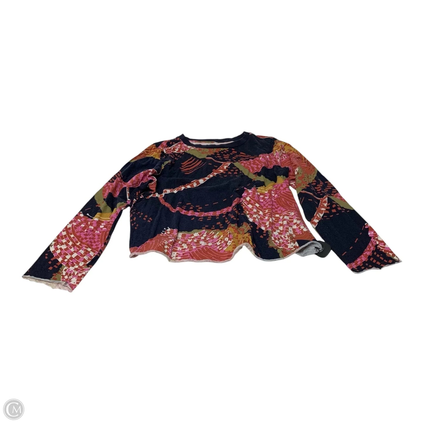 Top Long Sleeve By Anthropologie In Blue & Pink, Size: 2x