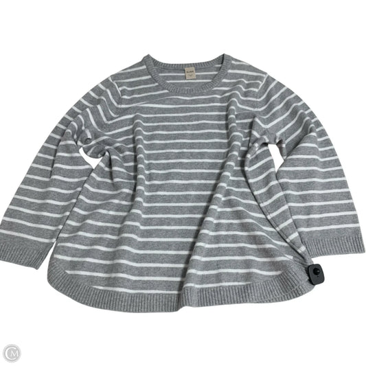 Sweater By Blair In Grey & White, Size: 3x
