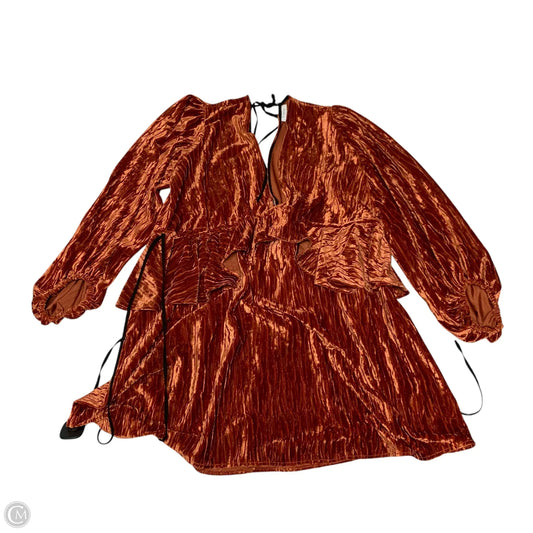 Dress Party Short By Topshop In Orange, Size: M