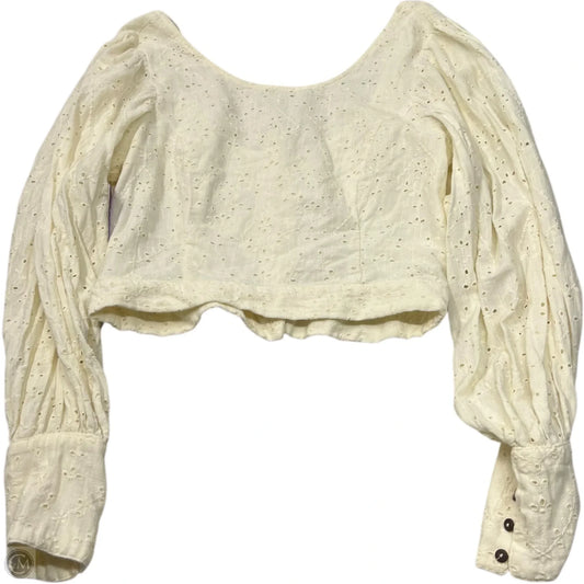 Top Long Sleeve By Free People In White, Size: M