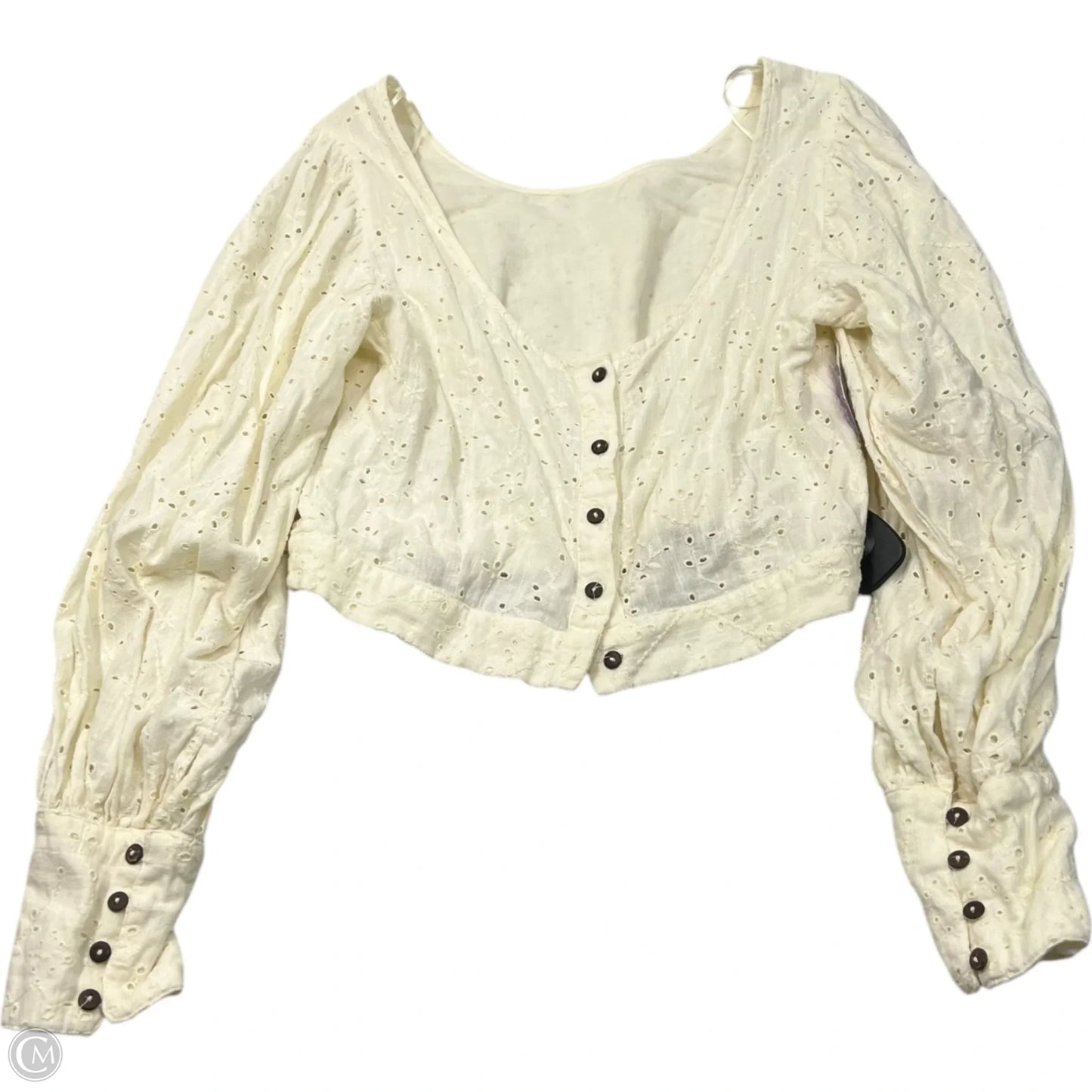 Top Long Sleeve By Free People In White, Size: M
