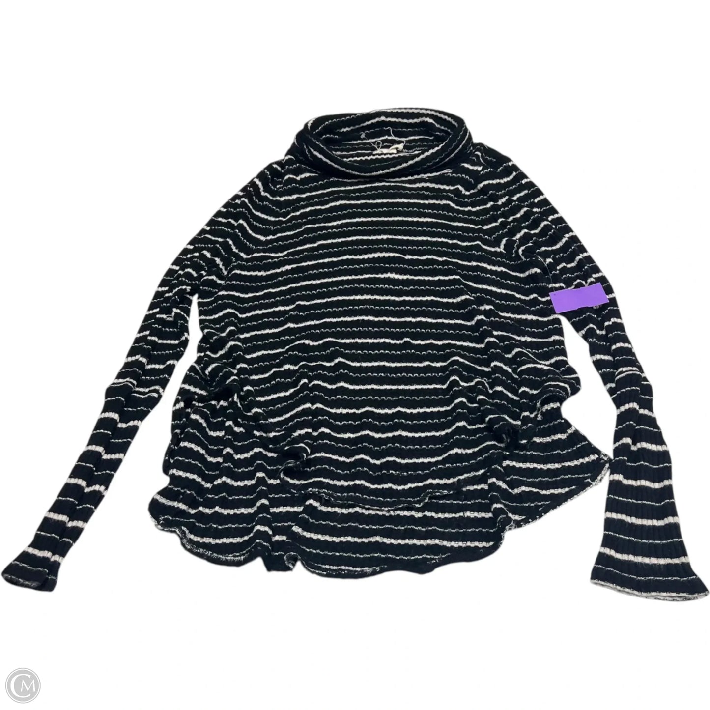 Top Long Sleeve By We The Free In Black & White, Size: M