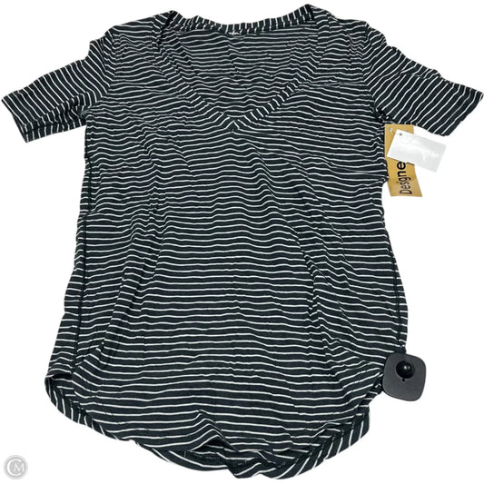 Athletic Top Short Sleeve By Lululemon In Striped Pattern, Size: S