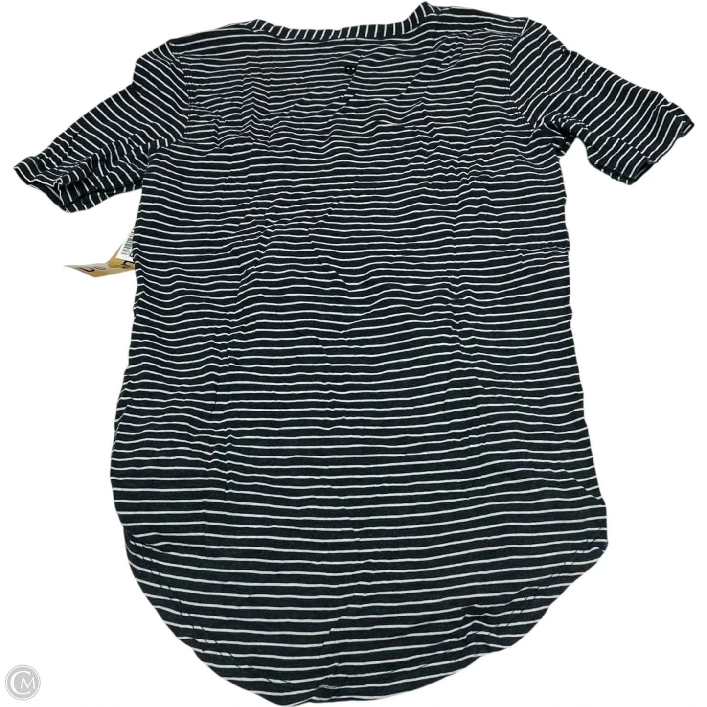 Athletic Top Short Sleeve By Lululemon In Striped Pattern, Size: S