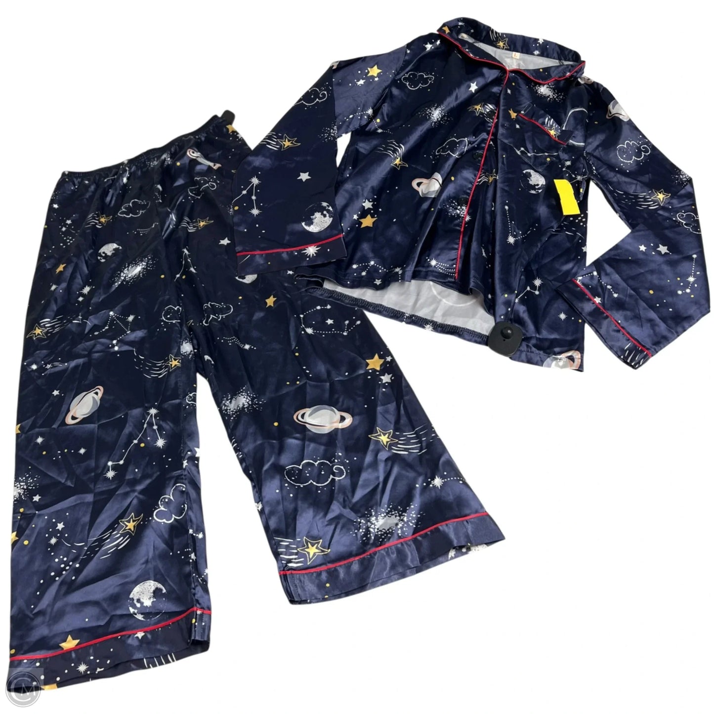 Lounge Set Pants By Clothes Mentor In Blue, Size: L