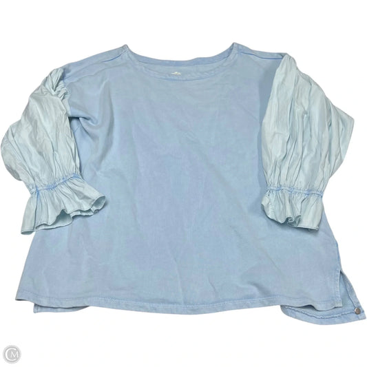 Top Long Sleeve By Pilcro In Blue, Size: Xl