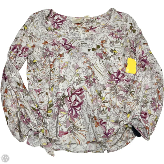 Top Long Sleeve By Maeve In Floral Print, Size: M