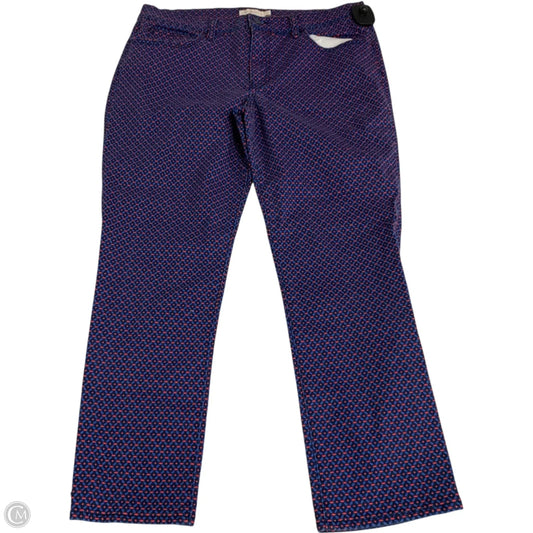 Pants Designer By Tory Burch In Blue & Orange, Size: 14