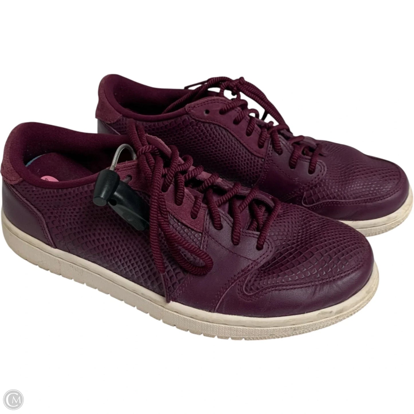 Shoes Luxury Designer By Jordan In Maroon, Size: 9