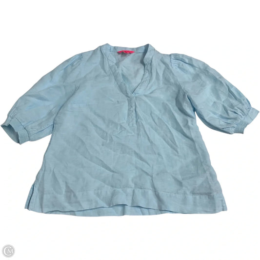 Top 3/4 Sleeve Designer By Lilly Pulitzer In Blue, Size: S