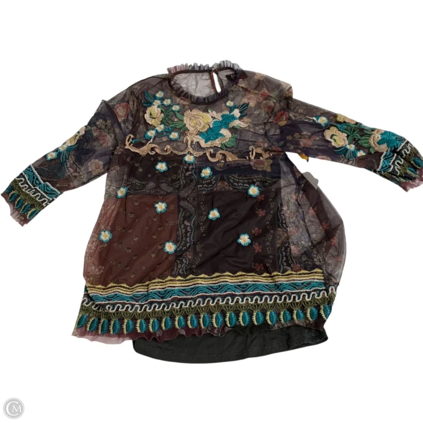 Top Long Sleeve Designer By Johnny Was In Multi-colored, Size: L