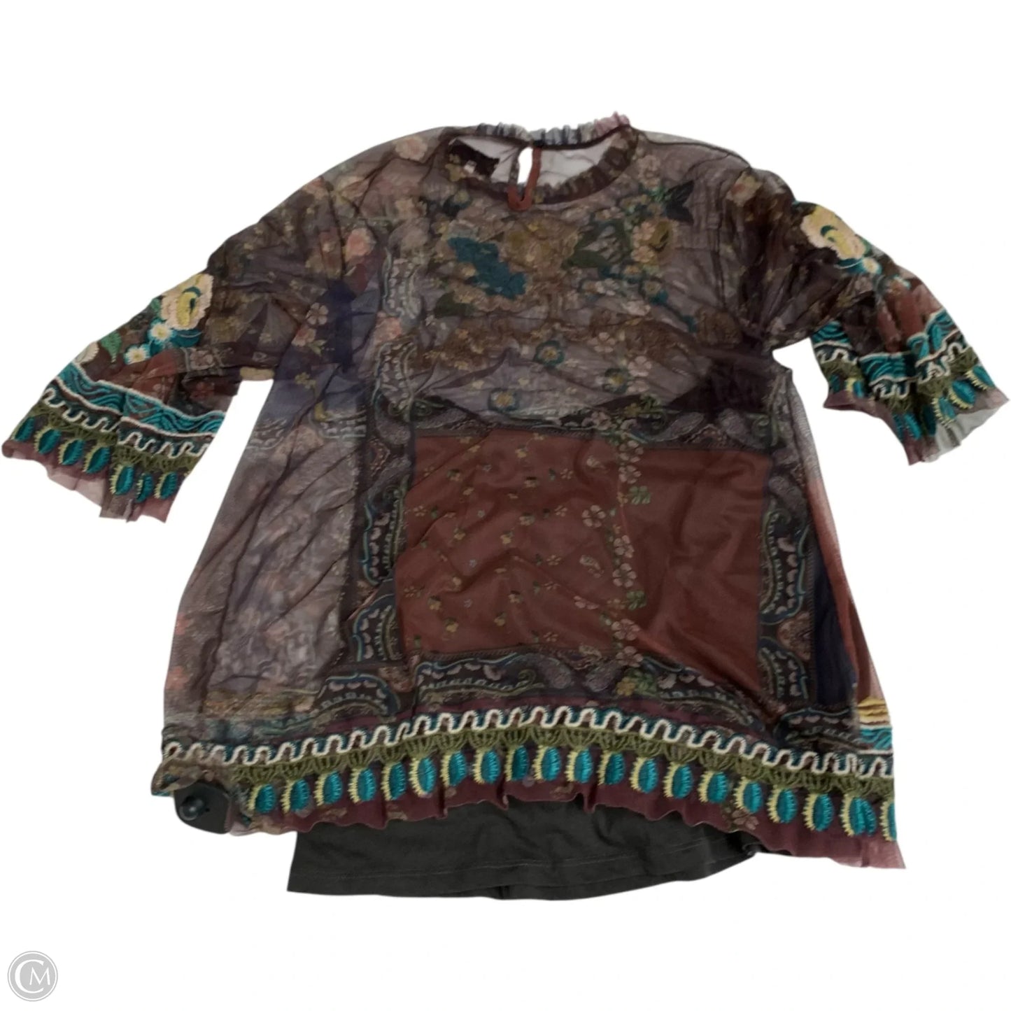 Top Long Sleeve Designer By Johnny Was In Multi-colored, Size: L