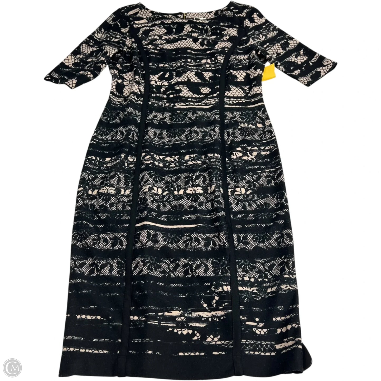 Dress Work By Julian Taylor In Black & Cream, Size: S