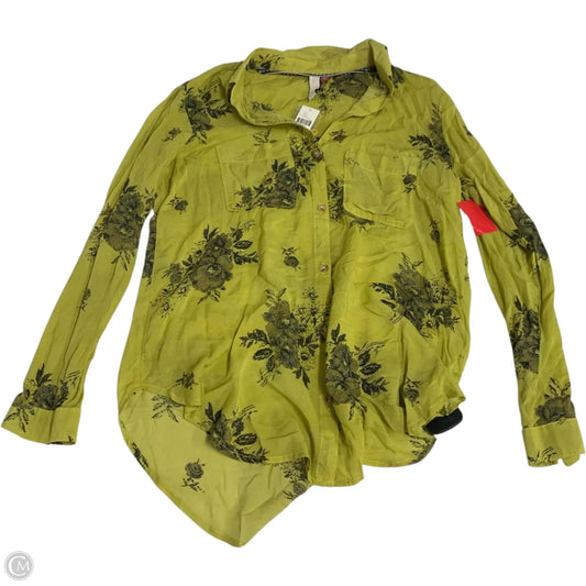 Top Long Sleeve By Pilcro In Black & Green, Size: Xs