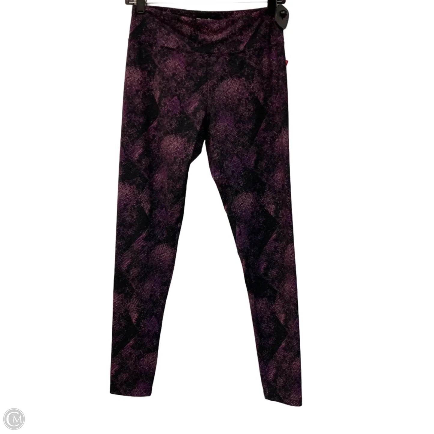 Athletic Leggings By Marika In Black & Purple, Size: M