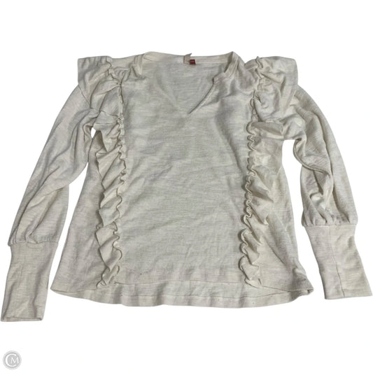 Top Long Sleeve By Pilcro In Cream, Size: S