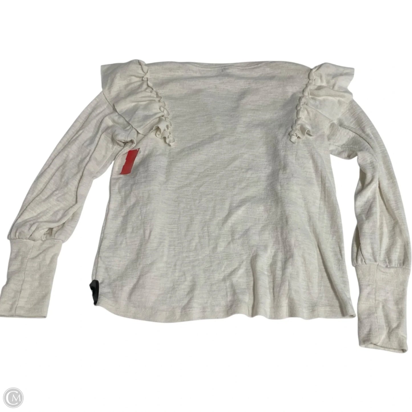 Top Long Sleeve By Pilcro In Cream, Size: S