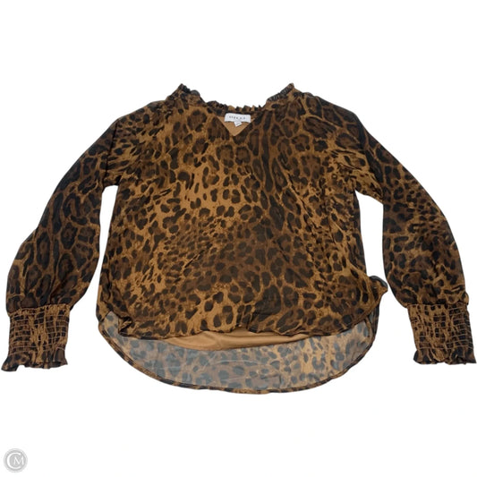Blouse Long Sleeve By Gilli In Animal Print, Size: S