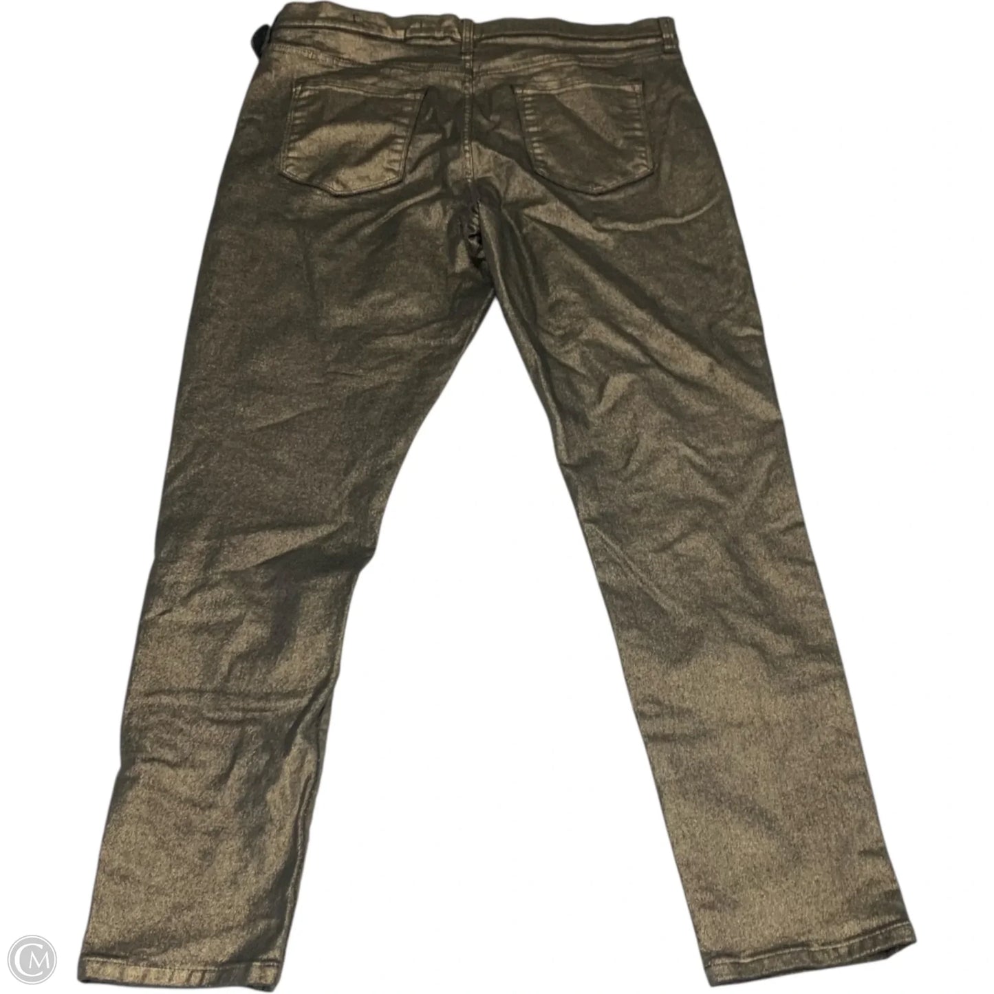 Jeans Skinny By Banana Republic In Gold, Size: 14l