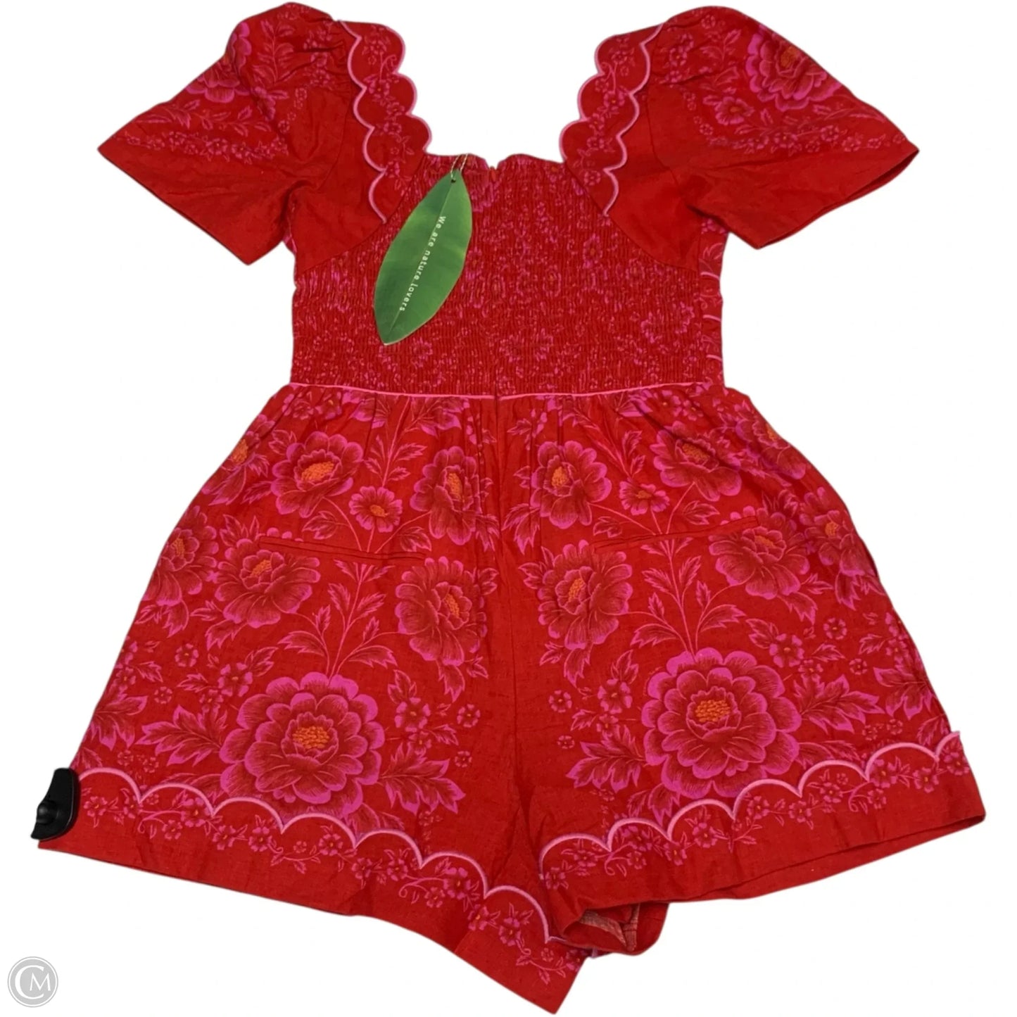Romper Designer By Farm Rio In Pink & Red, Size: S