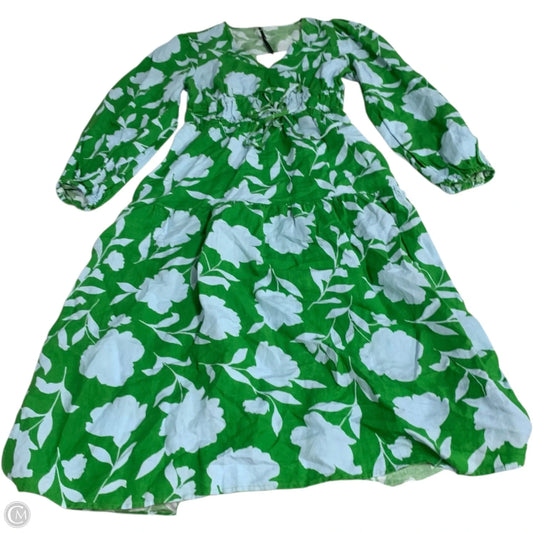 Dress Designer By Kate Spade In Blue & Green, Size: Xs