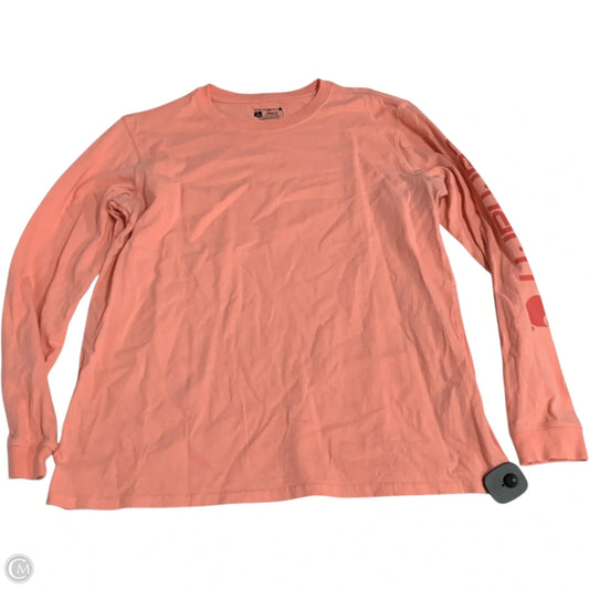 Top Long Sleeve By Carhartt In Pink, Size: L