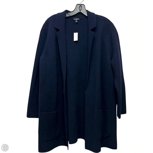 Sweater Cardigan By Talbots In Navy, Size: 1x