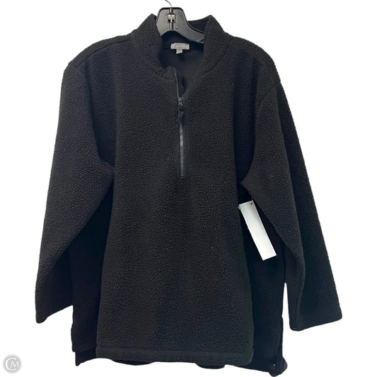 Sweatshirt Collar By Talbots In Black, Size: 2x