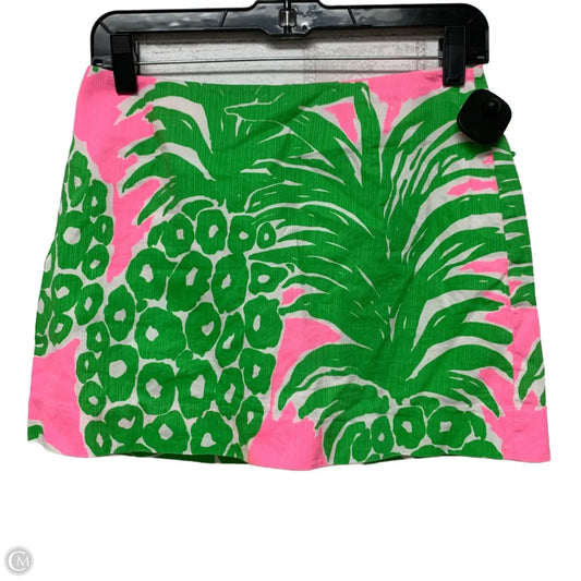 Skirt Designer By Lilly Pulitzer In Green & Pink, Size: Xs