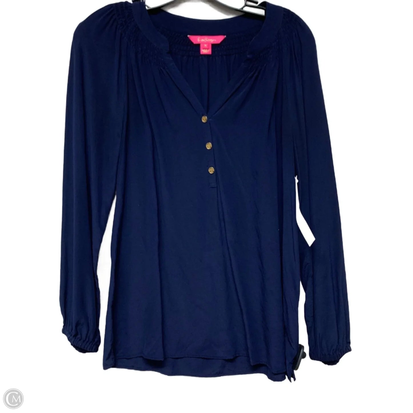 Blouse Designer By Lilly Pulitzer In Navy, Size: M