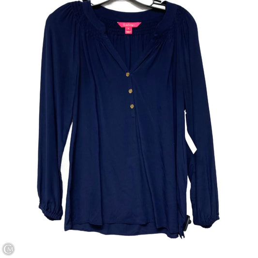 Blouse Designer By Lilly Pulitzer In Navy, Size: M