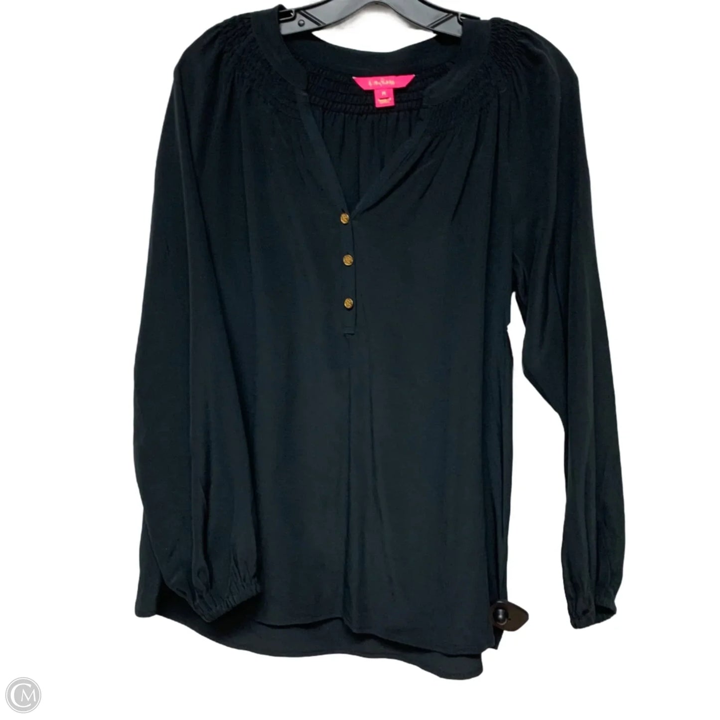 Blouse Designer By Lilly Pulitzer In Black, Size: M