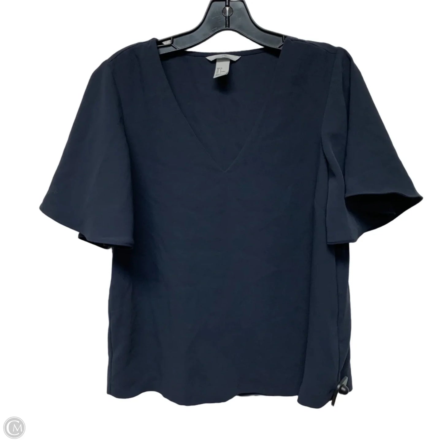 Top Short Sleeve By H&m In Navy, Size: Xs