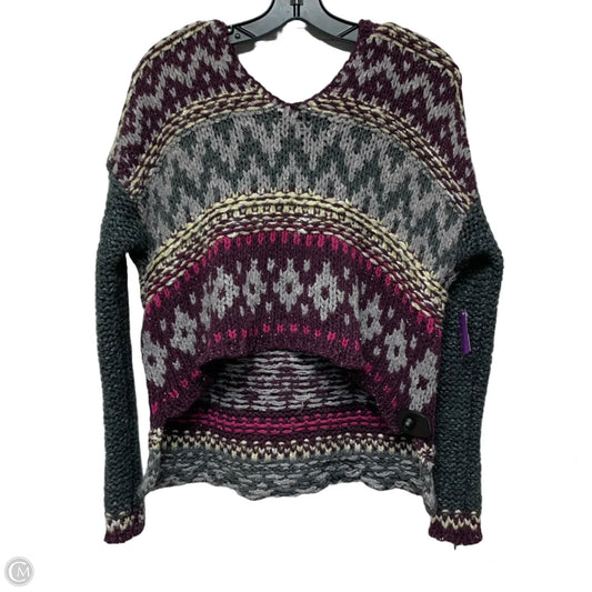 Sweater By Free People In Grey & Purple, Size: S