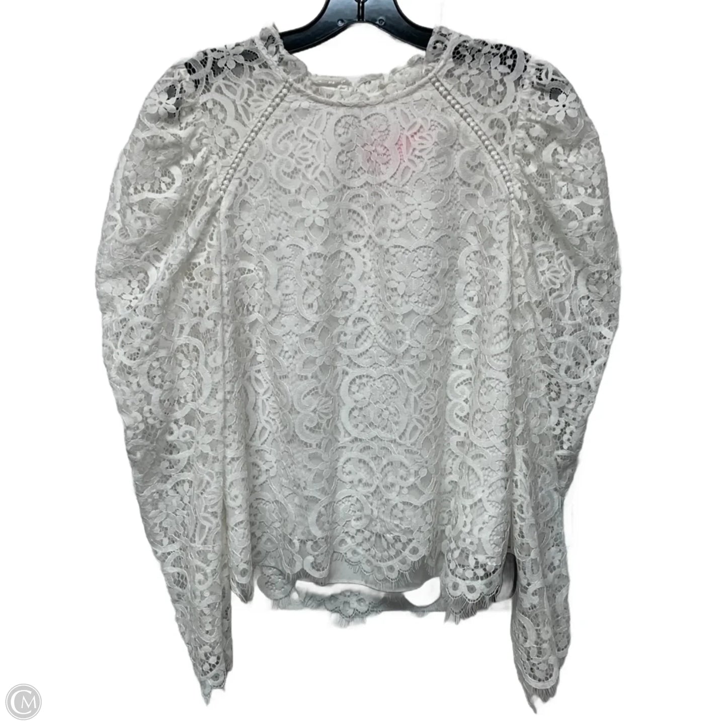 Top Long Sleeve Designer By Lilly Pulitzer In White, Size: M