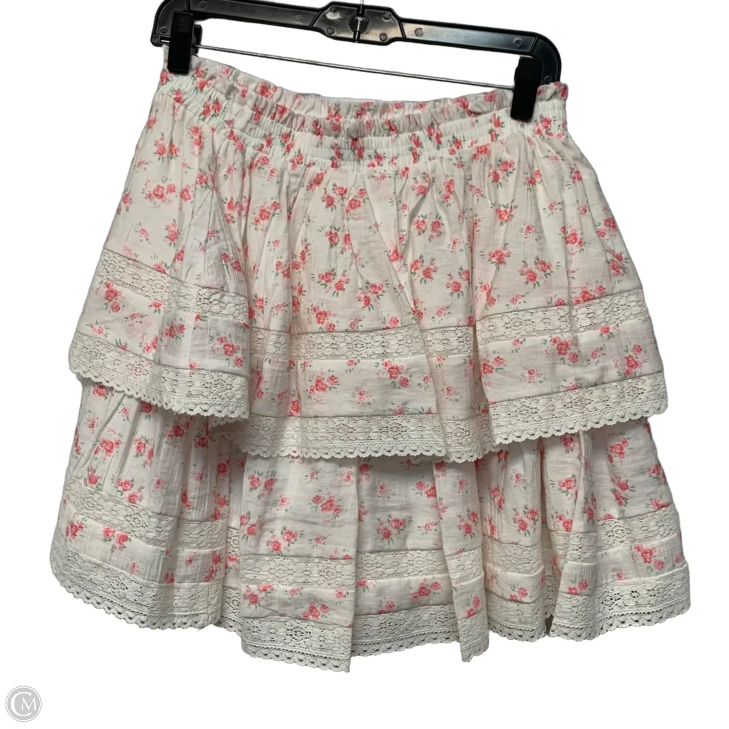 Skirt Mini & Short By Hyacinth House In Pink & White, Size: M
