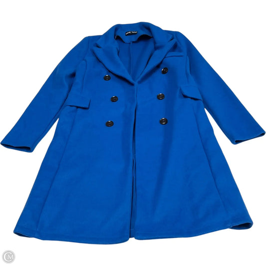 Coat Trench Coat By Shein In Blue, Size: Xs