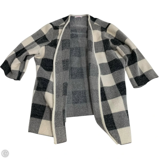 Sweater Cardigan By Shoedazzle In Grey & White, Size: 3x
