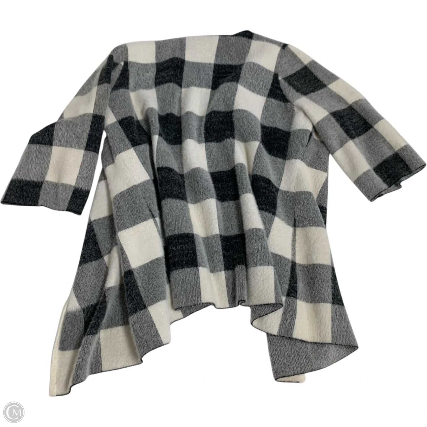 Sweater Cardigan By Shoedazzle In Grey & White, Size: 3x