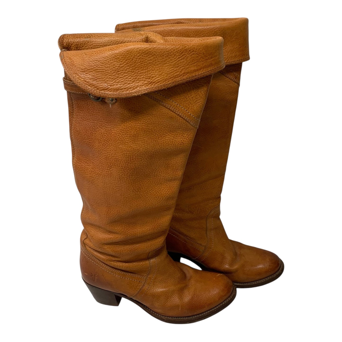 Boots Designer By Frye In Orange, Size: 7.5