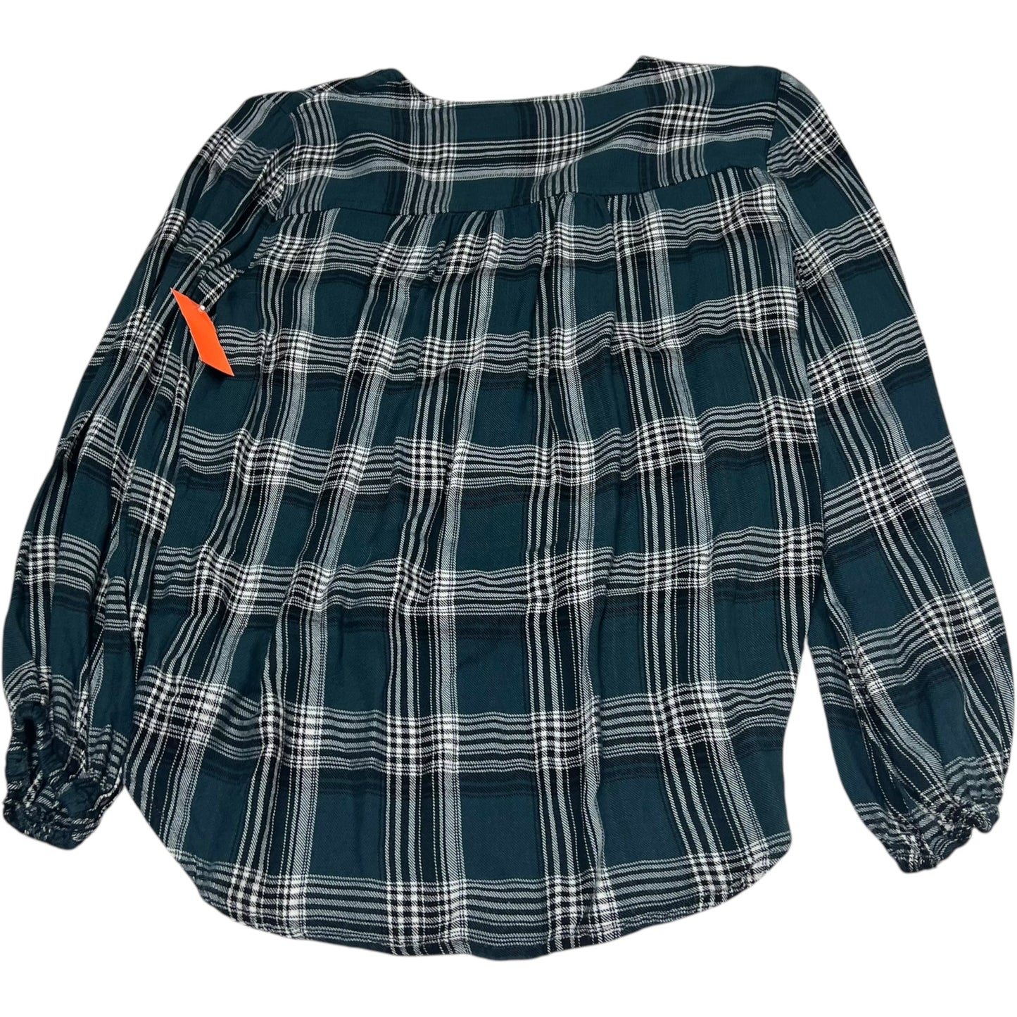 Top Long Sleeve By Max Studio In Plaid Pattern, Size: M