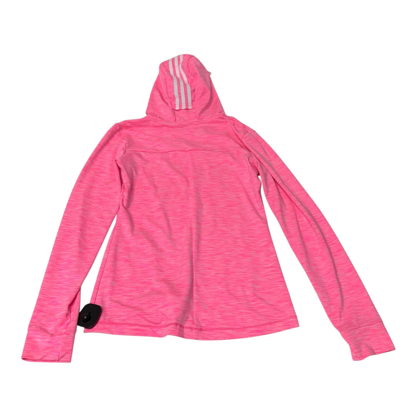 Athletic Top Long Sleeve Hoodie By Adidas In Pink, Size: Xs