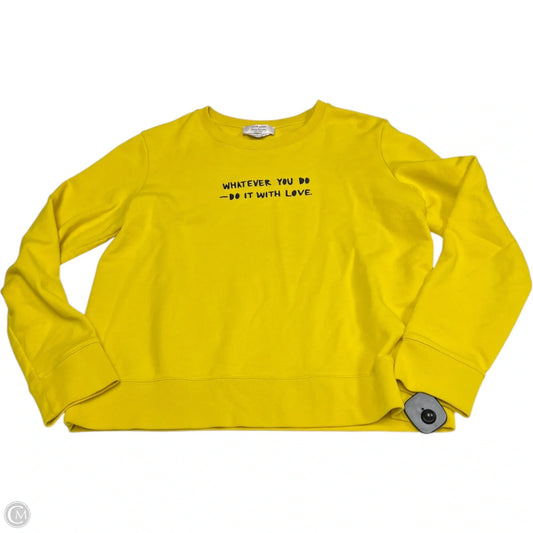 Sweatshirt Designer By Kate Spade In Yellow, Size: M