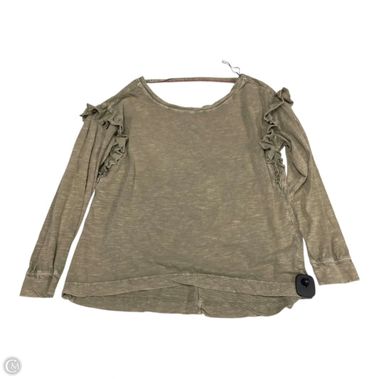 Top Long Sleeve By Pilcro In Green, Size: M