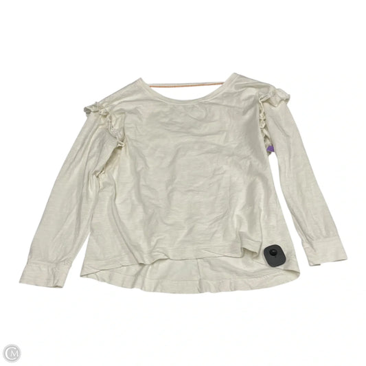 Top Long Sleeve By Pilcro In White, Size: M