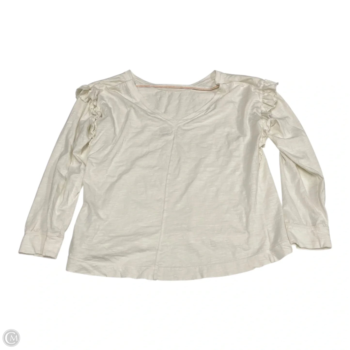 Top Long Sleeve By Pilcro In White, Size: M