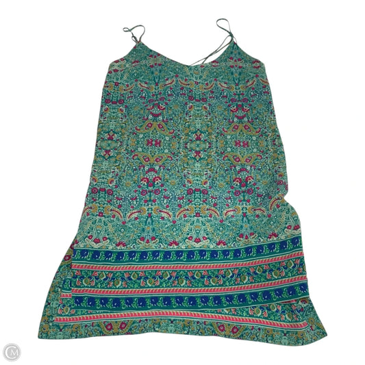 Dress Casual Short By Maeve In Green & Pink, Size: S