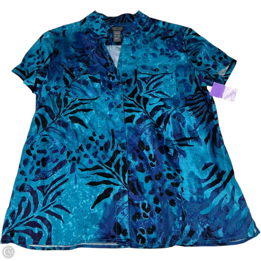 Top Short Sleeve By Chicos In Blue, Size: M